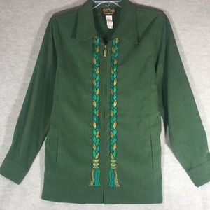 BOB MACKIE St. Patrick’s Day Oversized Relaxed Fit Suede Cloth Statement Piece